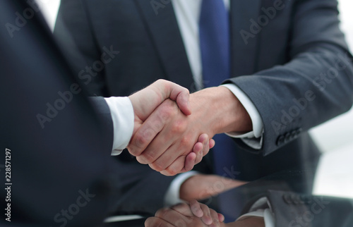 close up. handshake business people