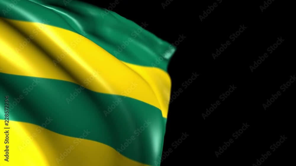 Flag of Togo. Animated Slow pan to the right with black background. Transition element Flag of Togo. Animated Slow pan to the right with black background. Transition element