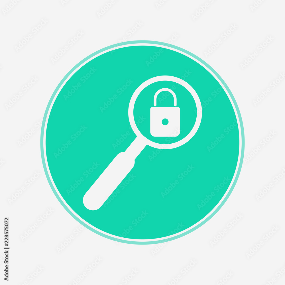 magnifying glass with padlock vector icon sign symbol magnifying glass with padlock vector icon sign symbol
