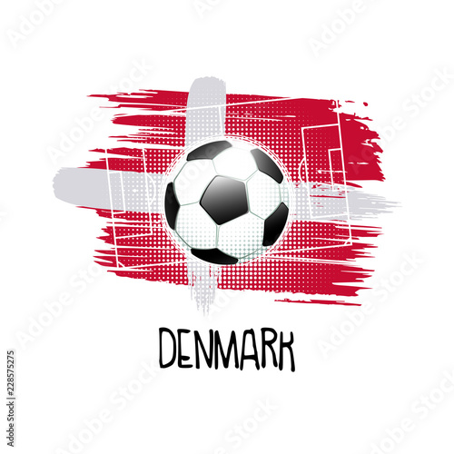 Soccer  Football Concept. Denmark.