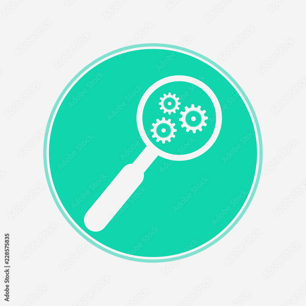Search settings vector icon sign symbol Search settings vector icon sign symbol