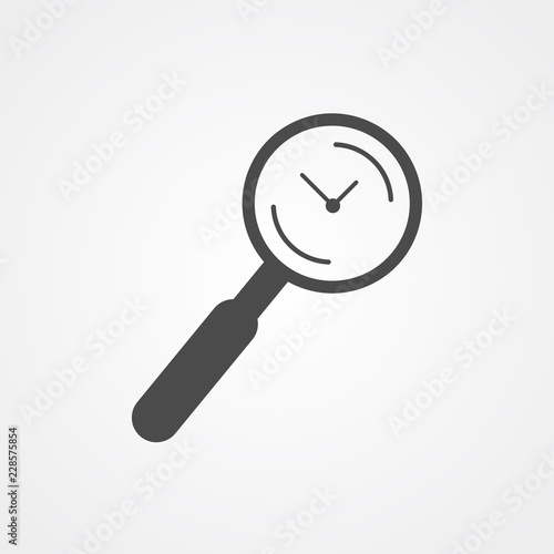 Search time vector icon sign symbol