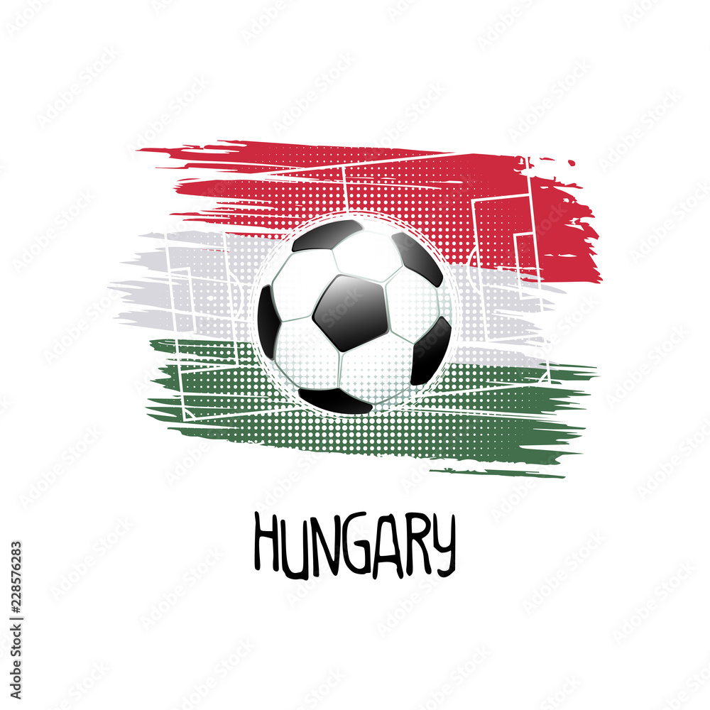 Naklejka Soccer-Football Concept. Hungary.