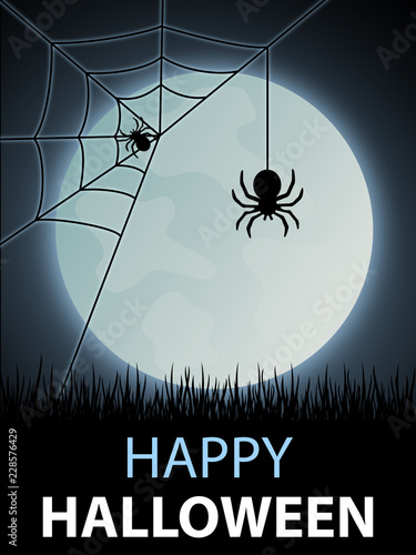 Halloween Spinne Grußkarte (Happy Halloween)