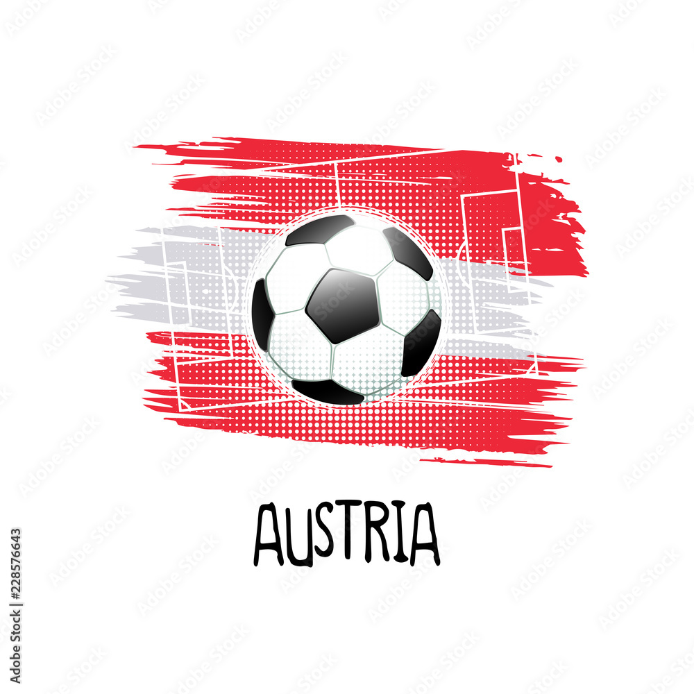 Naklejka Soccer-Football Concept. Austria.