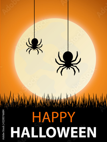 Halloween Spinne Grußkarte (Happy Halloween)