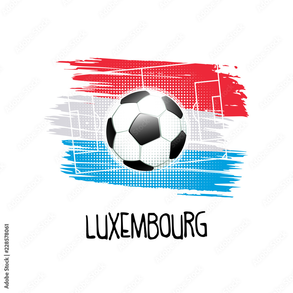 Naklejka Soccer, Football Concept. Luxembourg.