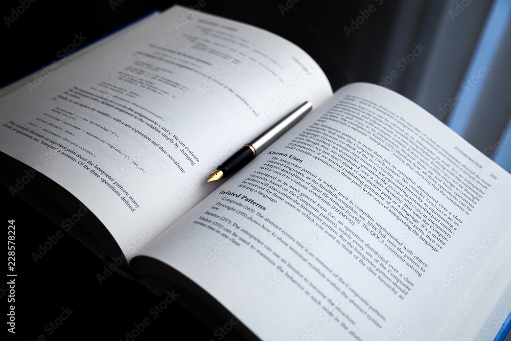 Fountain Pen On Open Book Close-up Fountain Pen On Open Book Close-up