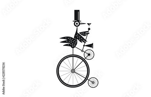 Funky Bird on a Unicycle 