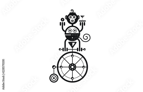Funky Monkey on a Unicycle 
