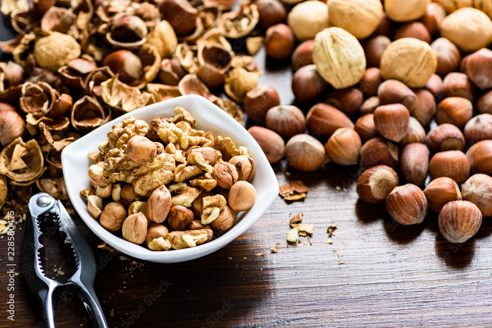 cracking nuts and nutcracker cracking nuts and nutcracker
