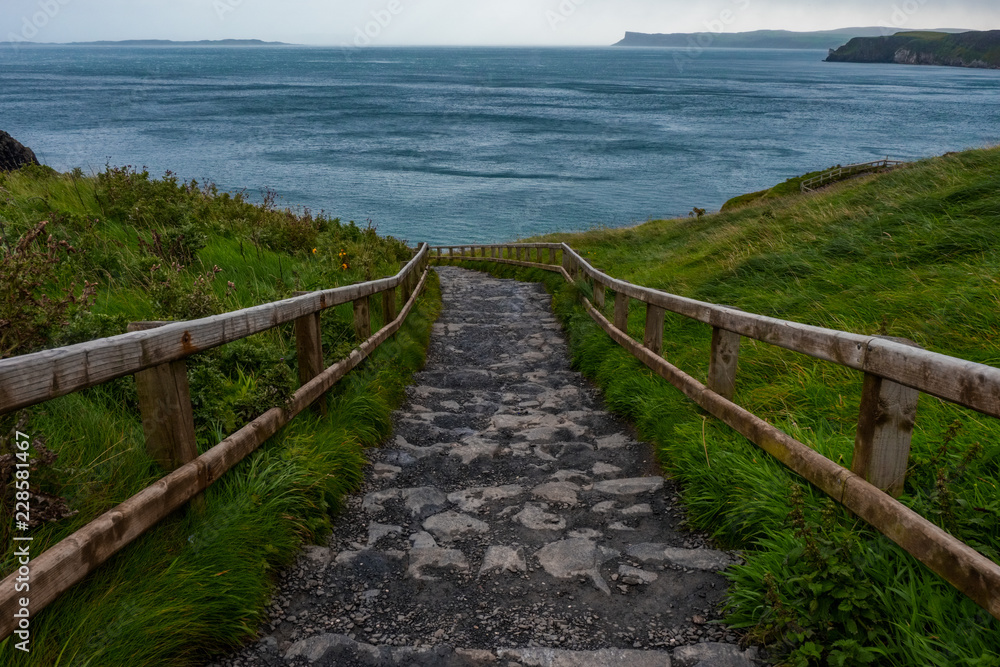 Landscape around Carrick-a-Rede Rope Bridge, Northern Ireland Landscape around Carrick-a-Rede Rope Bridge, Northern Ireland