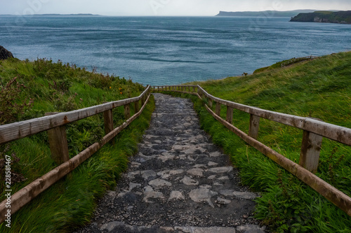 Landscape around Carrick-a-Rede Rope Bridge  Northern Ireland