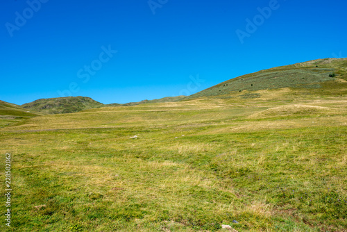 Mountains in Montgarri under blue sky, Valley of aran