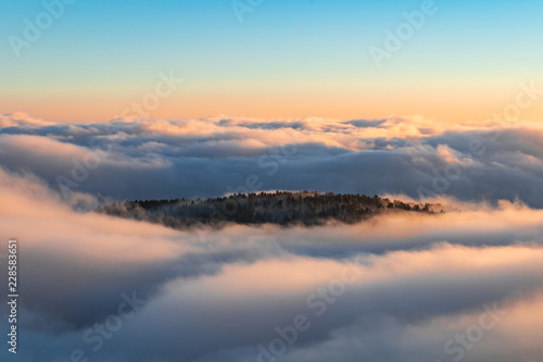 Fog Waves above the Boulder Canyon, Boulder, CO, USA © EG Images