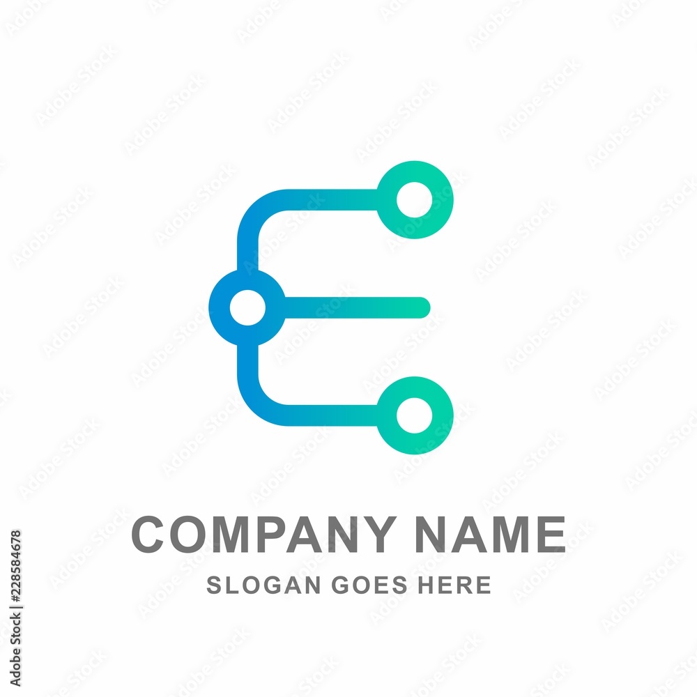 Monogram Letter E Circle Dots Digital Link Connection Technology Computer Business Company Stock Vector Logo Design Template Monogram Letter E Circle Dots Digital Link Connection Technology Computer Business Company Stock Vector Logo Design Template
