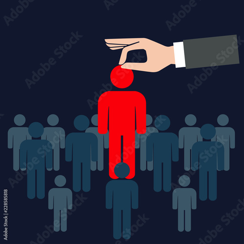 Choosing one person from the crowd
