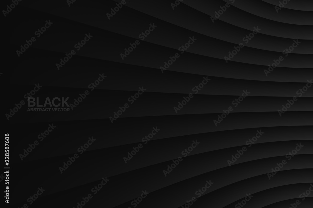 Black Clear Blank Subtle Geometrical Vector Abstract Background. Dark  Colorless Empty Surface. 3D Conceptual Sci-Fi Technology Illustration. Minimalist  Wallpaper Stock Vector | Adobe Stock