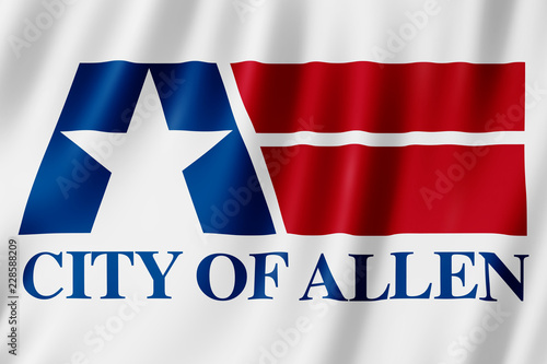Canvas Print Flag of Allen city, Texas (US)