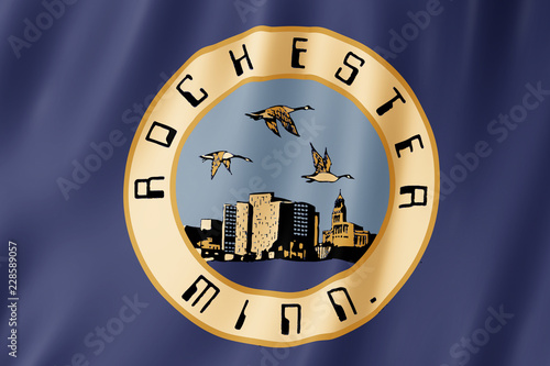 Flag of Rochester city, Minnesota (US)