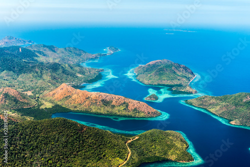 View of the islands, Philippines. Copy space for text. Top view. © ggfoto