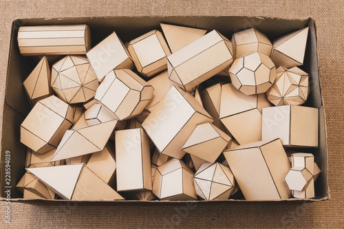 Obraz na plátne crystallography models in carboard box