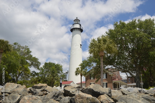 Cuadro en lienzo St. Simons Island, GA Lighthouse