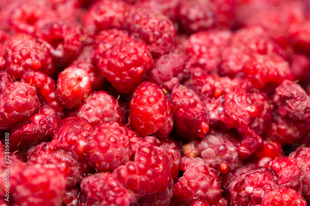 Fresh raspberries background closeup photo Fresh raspberries background closeup photo