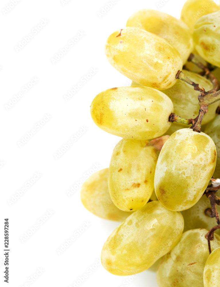 grapes isolated on white