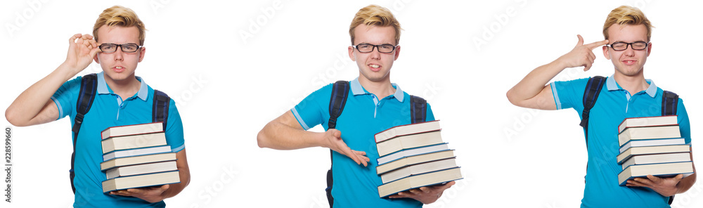 Young student isolated on white background Young student isolated on white background