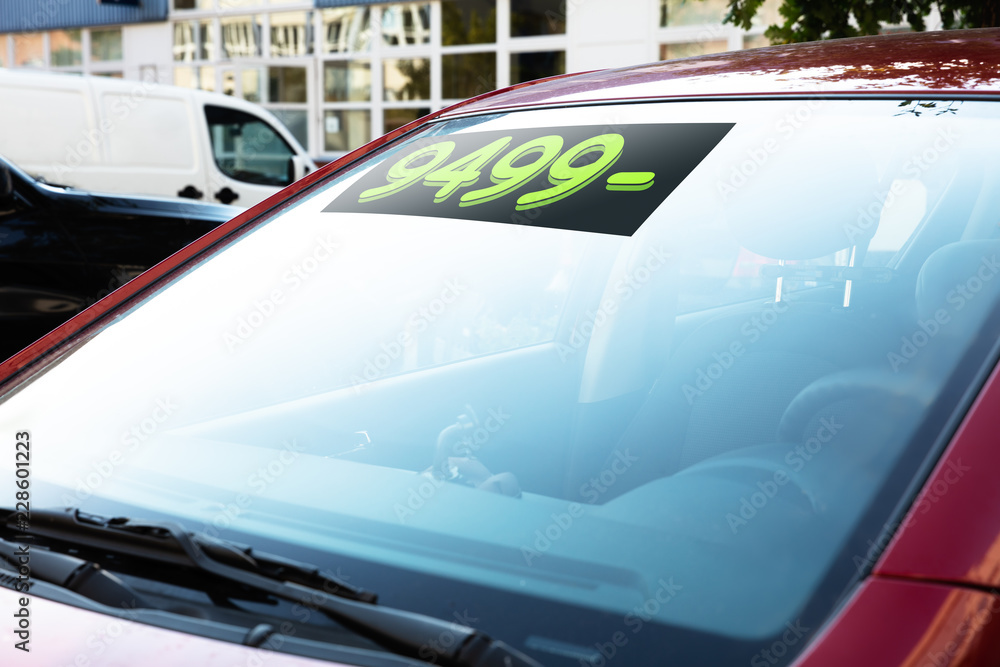 Numbers Over Car Windshield Numbers Over Car Windshield