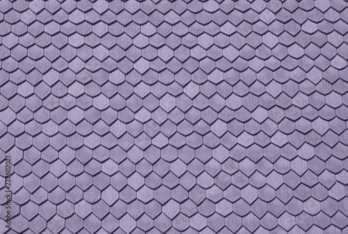 Background surface of hexagons, symmetrical tiles, texture violet