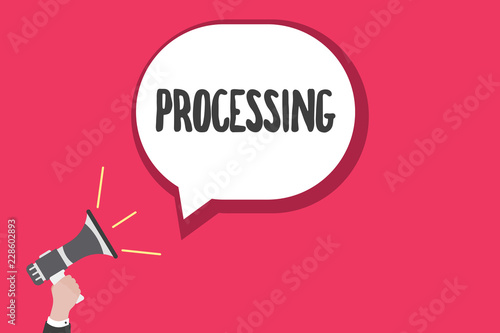 Word writing text Processing. Business concept for Series of mechanical or chemical operations Deal with something.