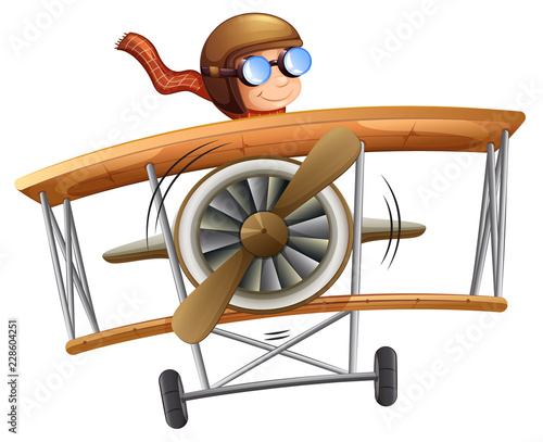 person flying plane white background