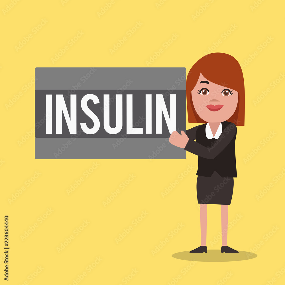 Word writing text Insulin. Business concept for Protein pancreatic hormone Regulates the glucose in the blood. Word writing text Insulin. Business concept for Protein pancreatic hormone Regulates the glucose in the blood.