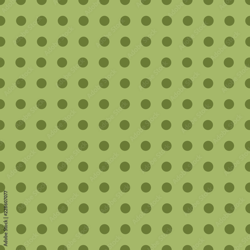 Square Seamless Pattern of Green Polka Dots Square Seamless Pattern of Green Polka Dots