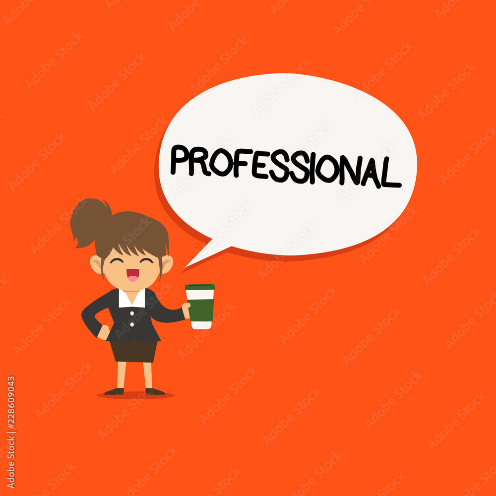Handwriting text Professional. Concept meaning Person qualified in a profession Work that needs training. Handwriting text Professional. Concept meaning Person qualified in a profession Work that needs training.