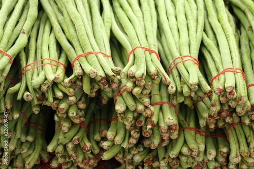 Long beans at market