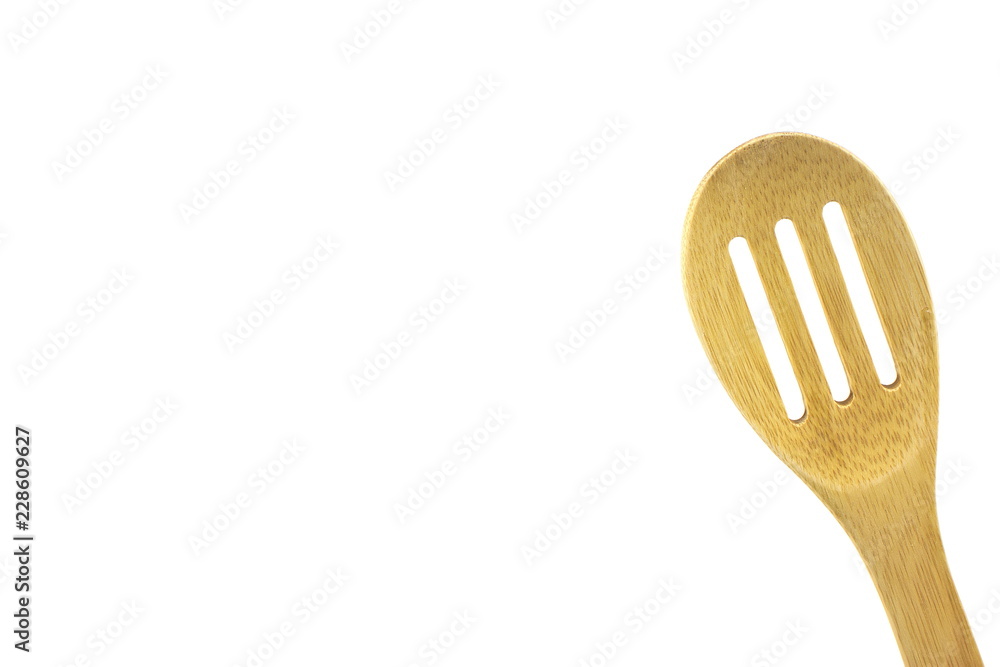 wooden pasta spoon, isolated, high key, room for text wooden pasta spoon, isolated, high key, room for text