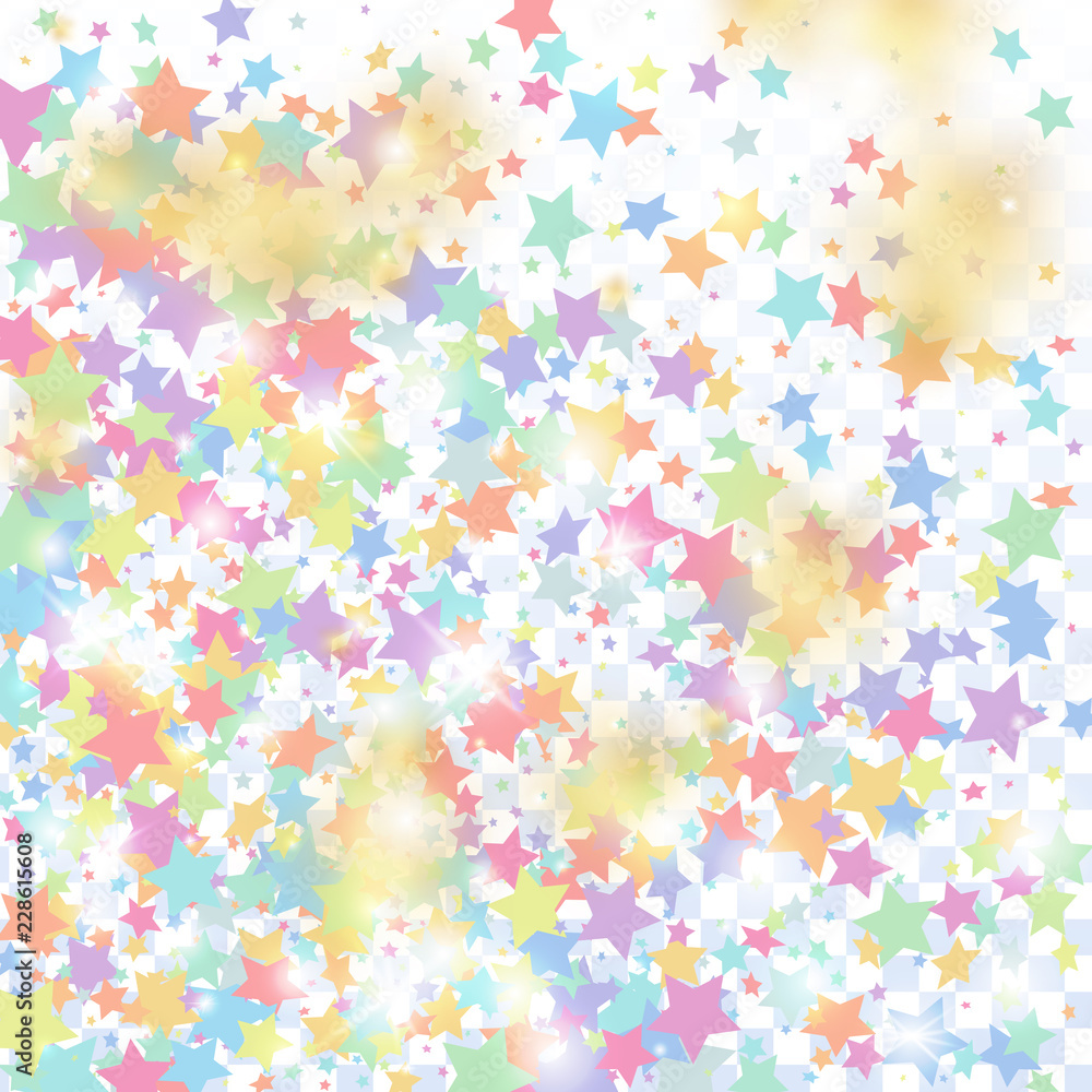 Star falling confetti background. Star falling confetti background.