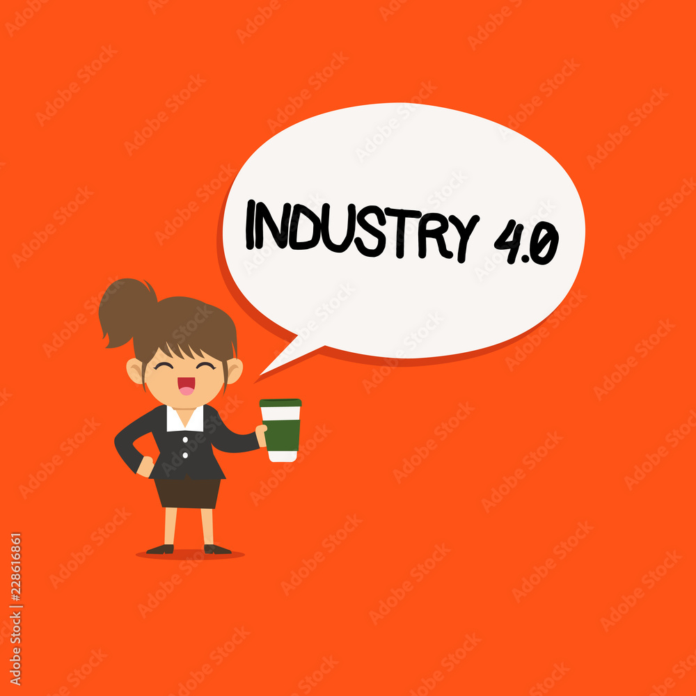 Handwriting text Industry 4.0. Concept meaning Current trend of automation and data exchange in analysisufacturing. Handwriting text Industry 4.0. Concept meaning Current trend of automation and data exchange in analysisufacturing.