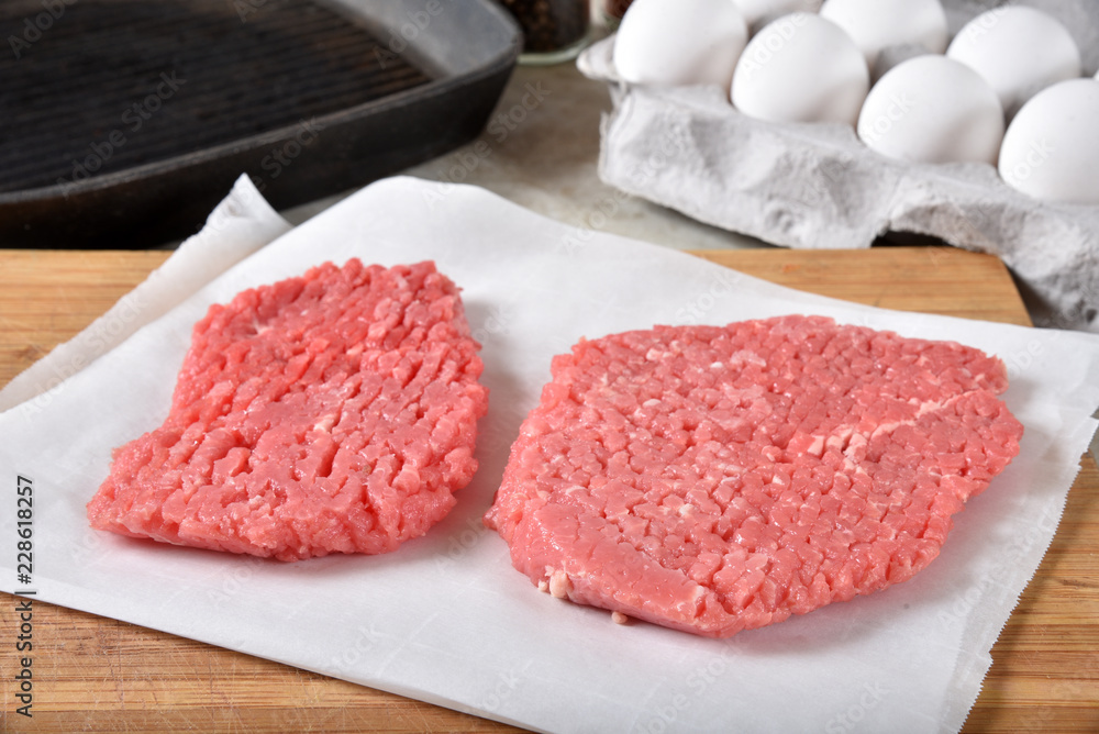 Raw cube steaks Raw cube steaks