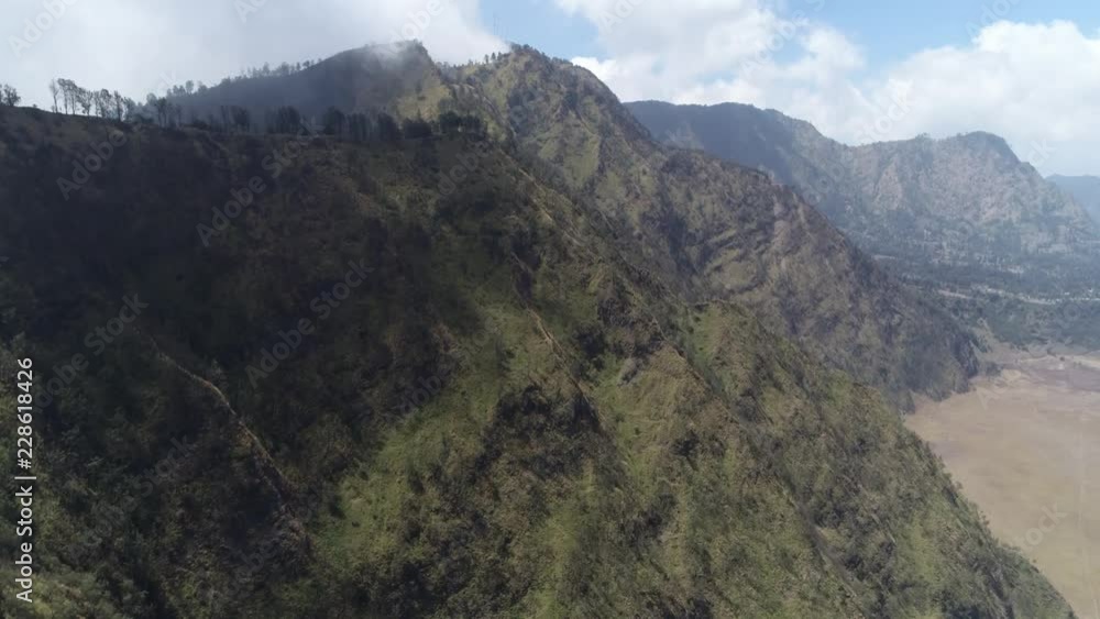 Aerial of Mt. Bromo, Java, Indonesia