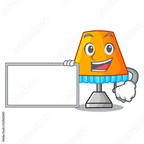 With board character table office lamp in indoor