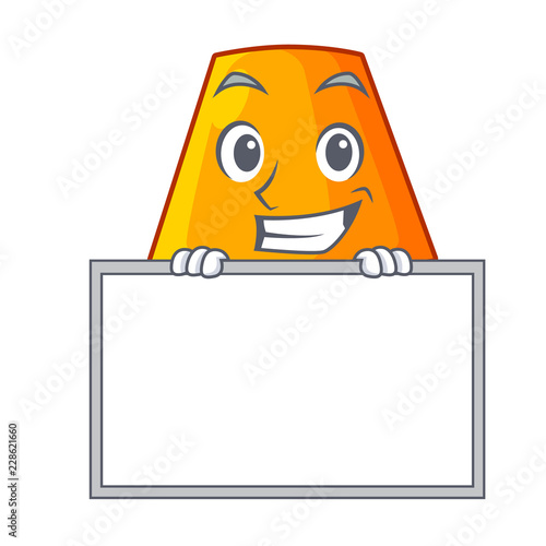 Grinning with board character table office lamp in indoor