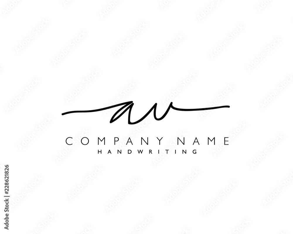 A U Initial handwriting logo