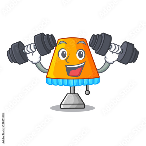 Fitness character table office lamp in indoor