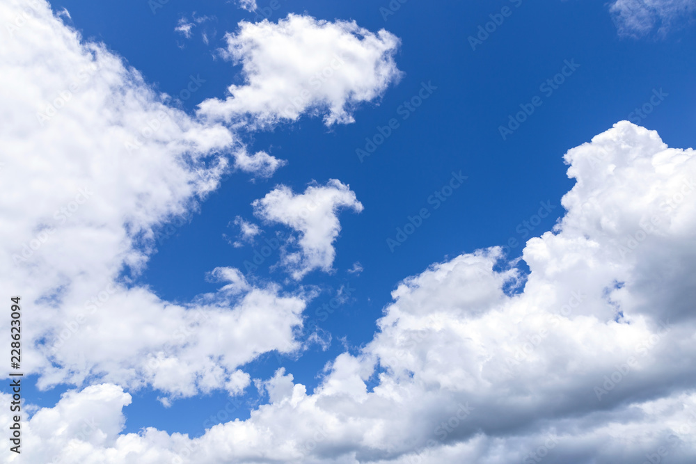 Blue sky background with white clouds, rain clouds. Blue sky background with white clouds, rain clouds.
