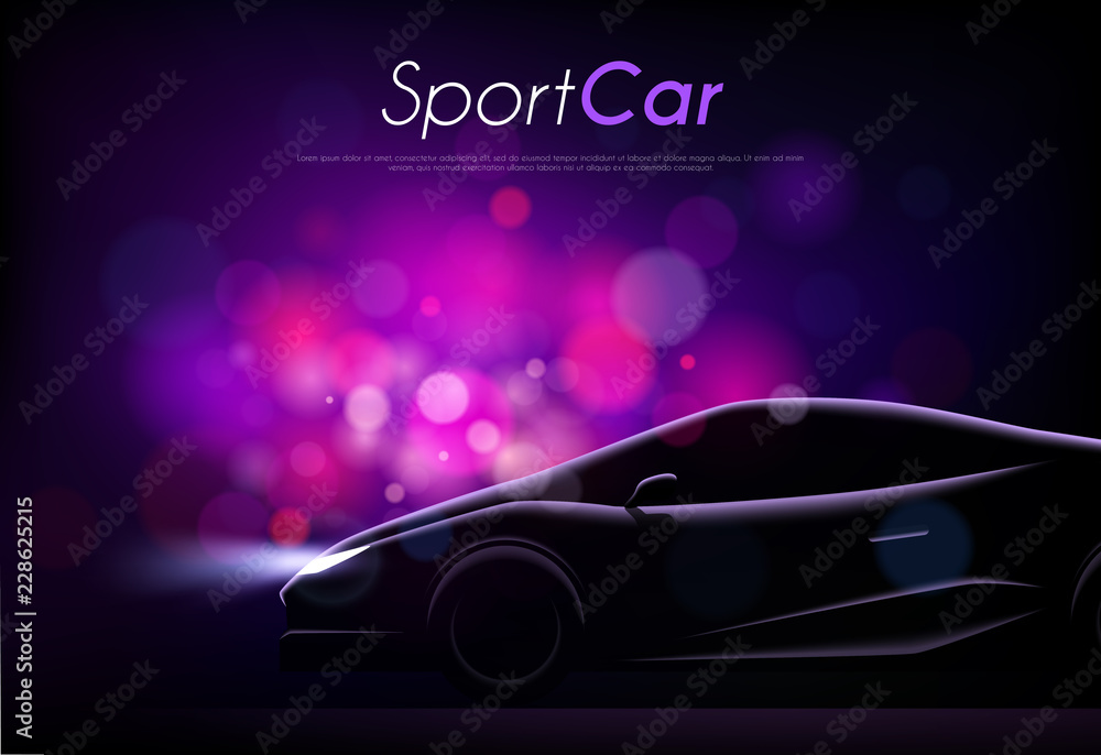 Sport Car Bokeh Background
