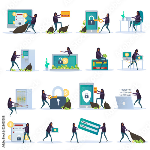 Cyber Security Flat Icons